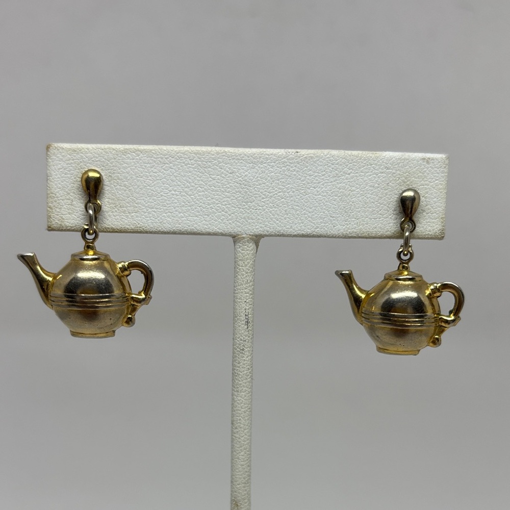 Adorable Pierced Teapot Earrings